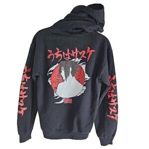 Sasuke Uchiha Naruto Shippuden Anime Hoodie Sweatshirt Adult SMALL